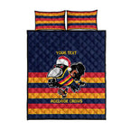 AFL Adelaide Christmas Personalised Quilt Bed Set with Crows Mascot