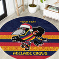 AFL Adelaide Christmas Personalised Round Carpet with Crows Mascot