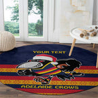 AFL Adelaide Christmas Personalised Round Carpet with Crows Mascot