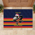 AFL Adelaide Christmas Personalised Rubber Doormat with Crows Mascot