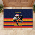 AFL Adelaide Christmas Personalised Rubber Doormat with Crows Mascot