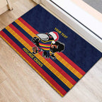 AFL Adelaide Christmas Personalised Rubber Doormat with Crows Mascot