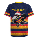 AFL Adelaide Christmas Personalised Rugby Jersey with Crows Mascot