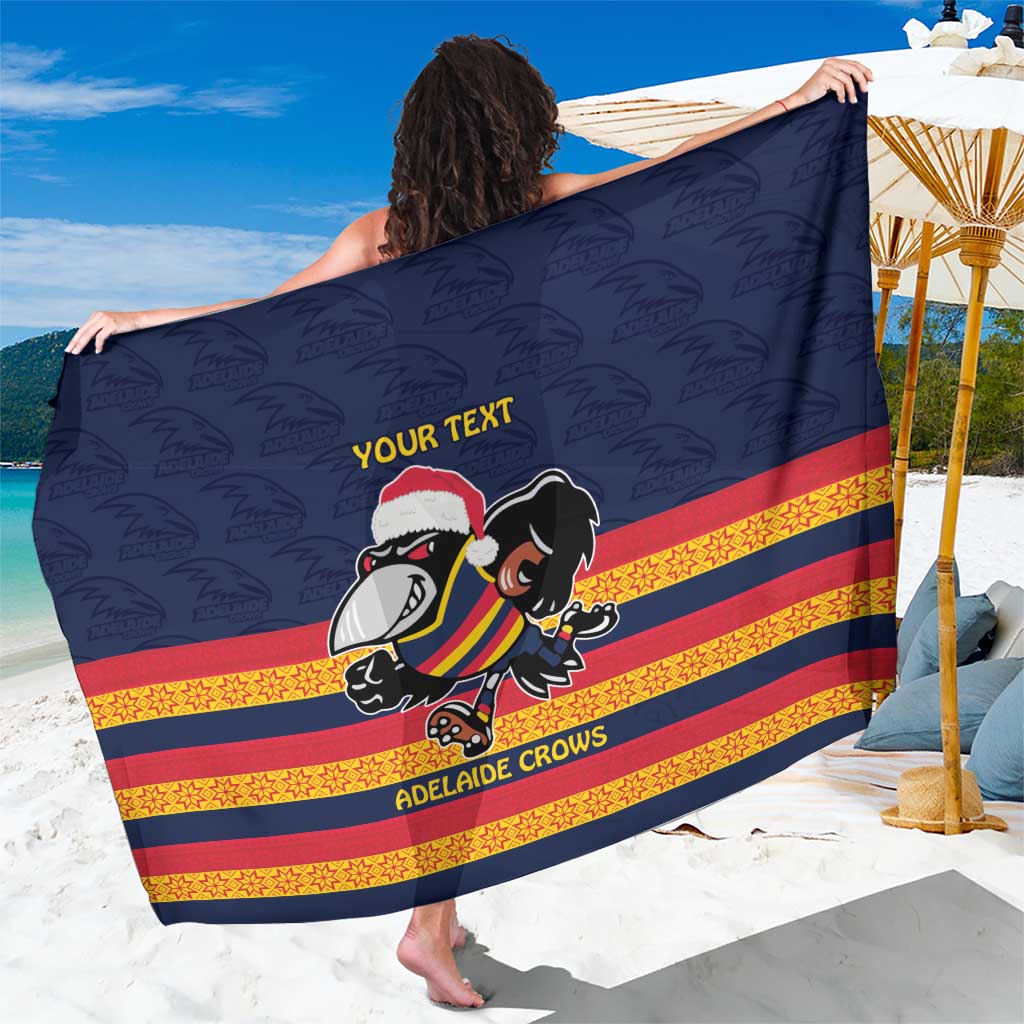 AFL Adelaide Christmas Personalised Sarong with Crows Mascot