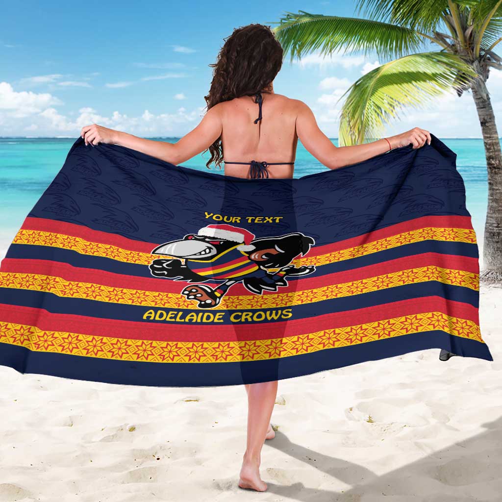 AFL Adelaide Christmas Personalised Sarong with Crows Mascot