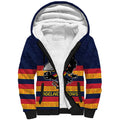 AFL Adelaide Christmas Personalised Sherpa Hoodie with Crows Mascot