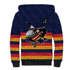 AFL Adelaide Christmas Personalised Sherpa Hoodie with Crows Mascot