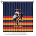 AFL Adelaide Christmas Personalised Shower Curtain with Crows Mascot
