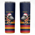 AFL Adelaide Christmas Personalised Skinny Tumbler with Crows Mascot