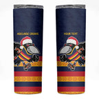 AFL Adelaide Christmas Personalised Skinny Tumbler with Crows Mascot