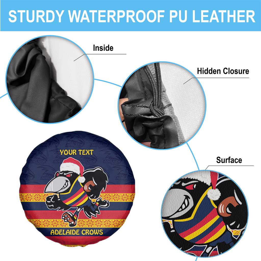 AFL Adelaide Christmas Personalised Spare Tire Cover with Crows Mascot