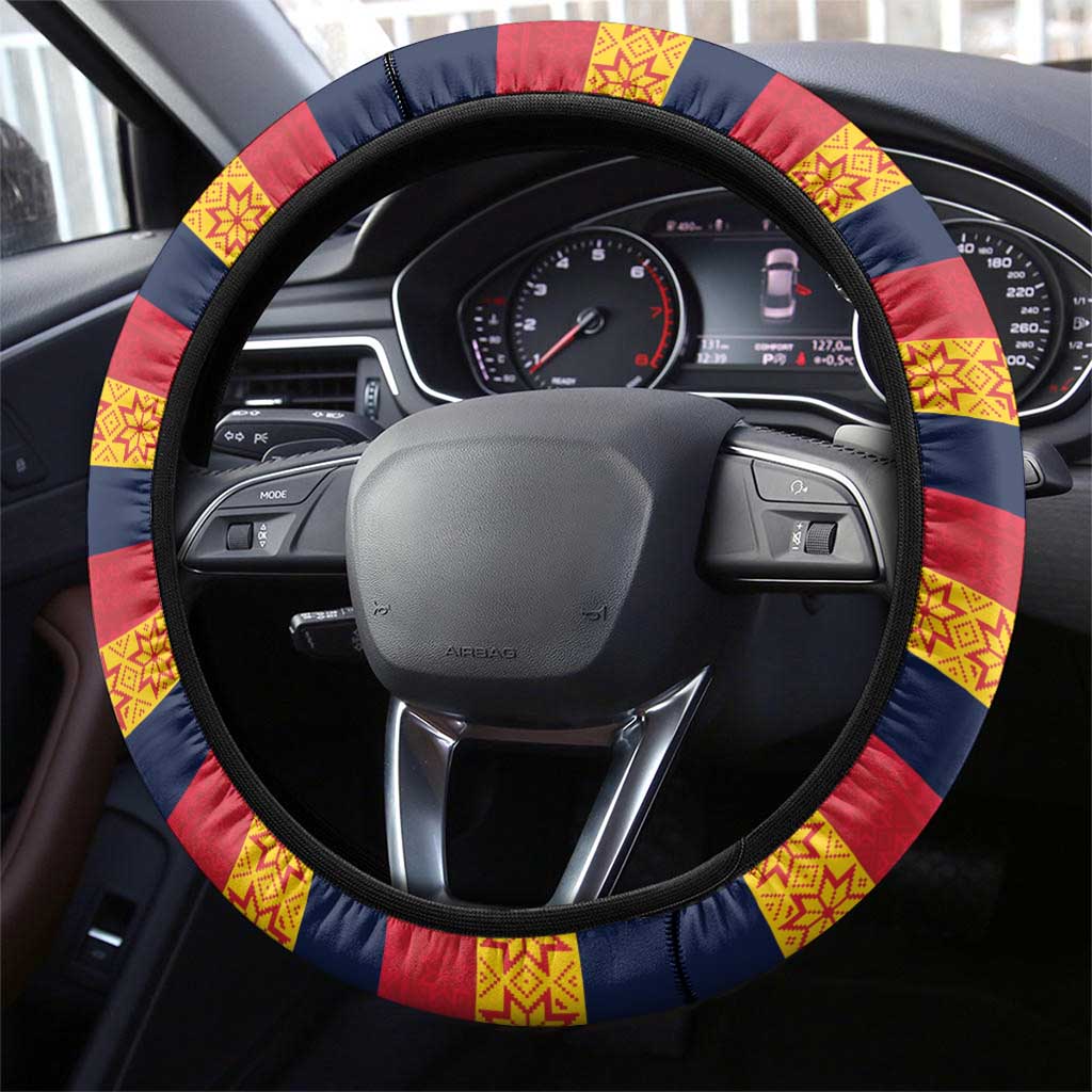 AFL Adelaide Christmas Steering Wheel Cover with Crows Mascot