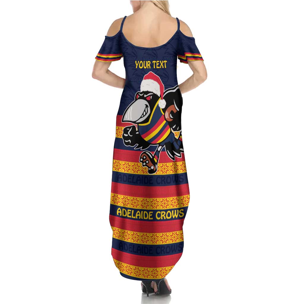 AFL Adelaide Christmas Personalised Summer Maxi Dress with Crows Mascot