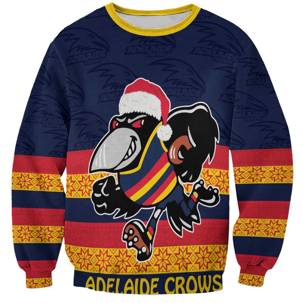 AFL Adelaide Christmas Personalised Sweatshirt with Crows Mascot