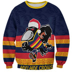 AFL Adelaide Christmas Personalised Sweatshirt with Crows Mascot
