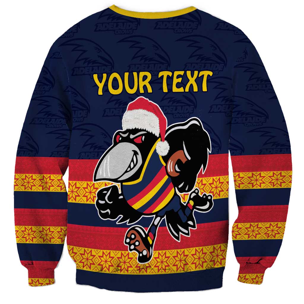 AFL Adelaide Christmas Personalised Sweatshirt with Crows Mascot