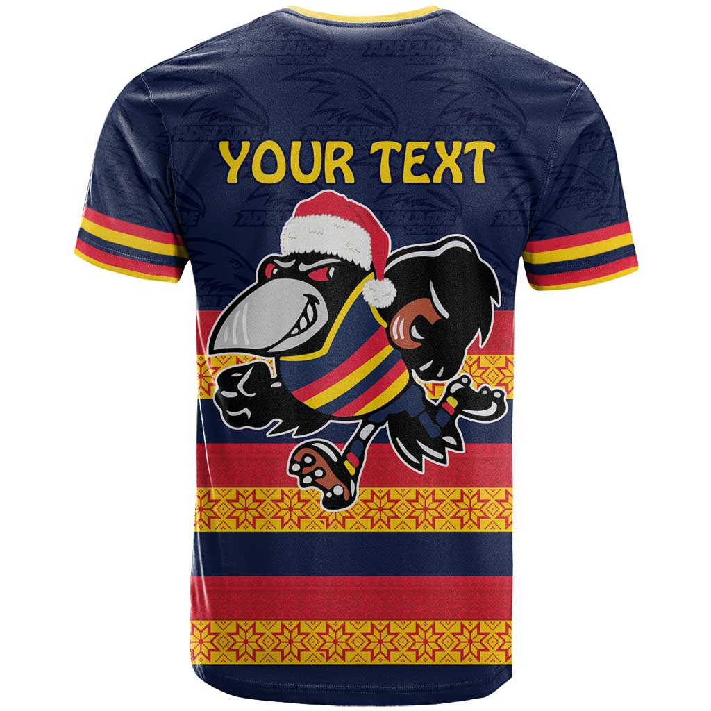 AFL Adelaide Christmas Personalised T Shirt with Crows Mascot