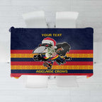 AFL Adelaide Christmas Personalised Tablecloth with Crows Mascot