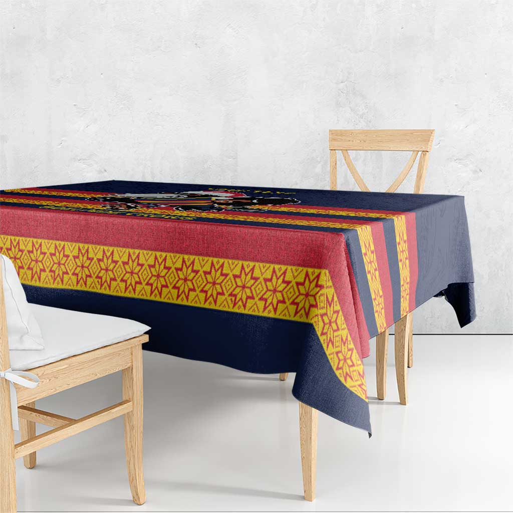 AFL Adelaide Christmas Personalised Tablecloth with Crows Mascot