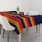 AFL Adelaide Christmas Personalised Tablecloth with Crows Mascot