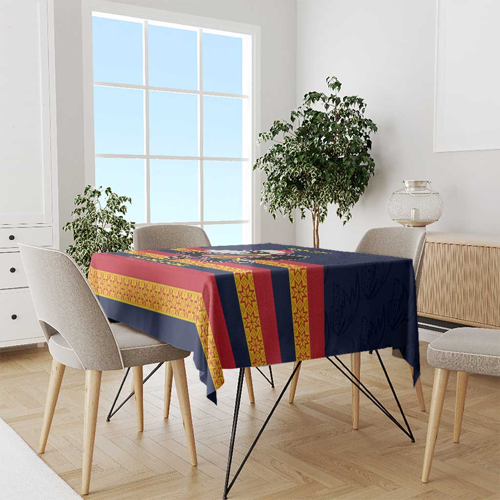 AFL Adelaide Christmas Personalised Tablecloth with Crows Mascot