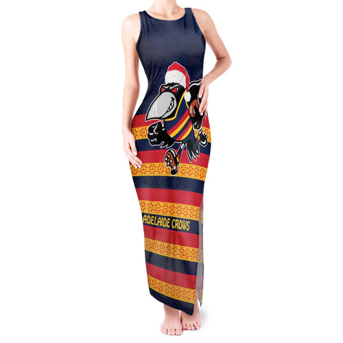 AFL Adelaide Christmas Personalised Tank Maxi Dress with Crows Mascot
