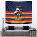 AFL Adelaide Christmas Personalised Tapestry with Crows Mascot