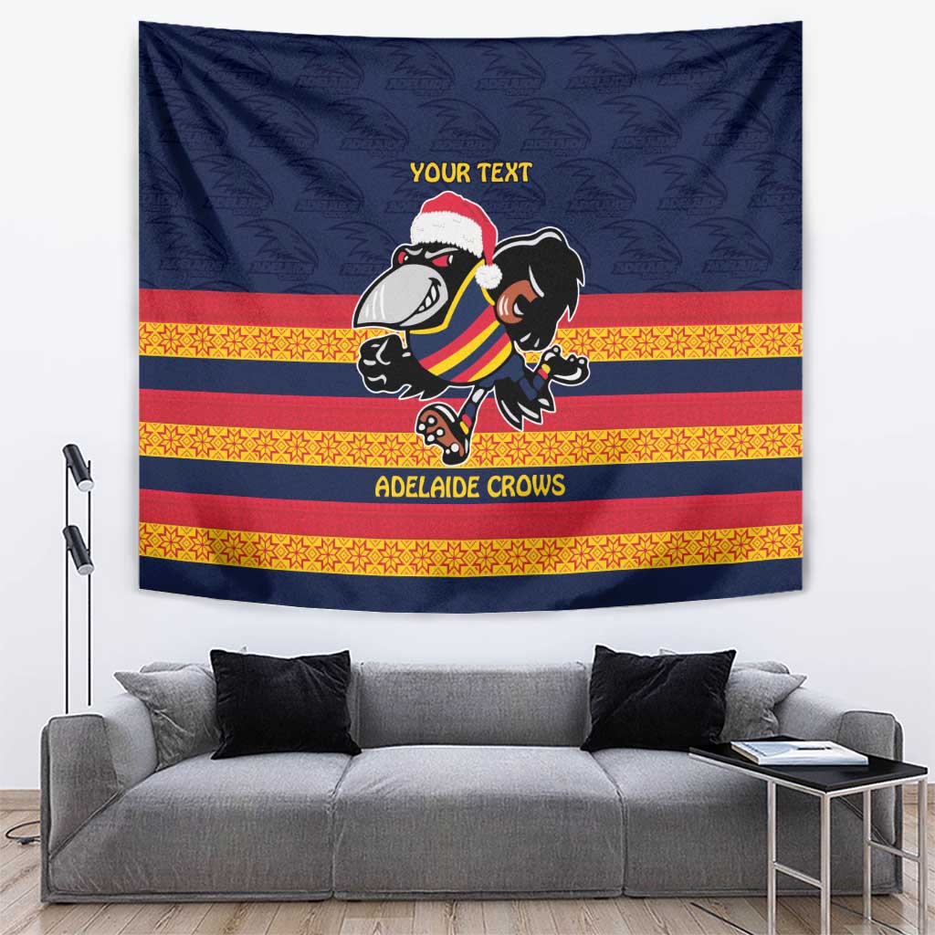 AFL Adelaide Christmas Personalised Tapestry with Crows Mascot
