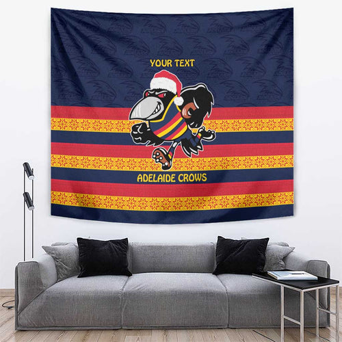 AFL Adelaide Christmas Personalised Tapestry with Crows Mascot