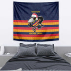 AFL Adelaide Christmas Personalised Tapestry with Crows Mascot