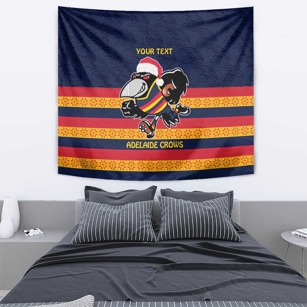 AFL Adelaide Christmas Personalised Tapestry with Crows Mascot
