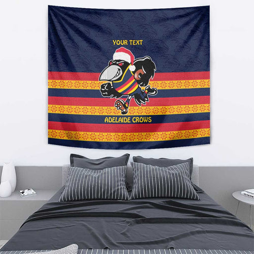 AFL Adelaide Christmas Personalised Tapestry with Crows Mascot