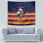 AFL Adelaide Christmas Personalised Tapestry with Crows Mascot