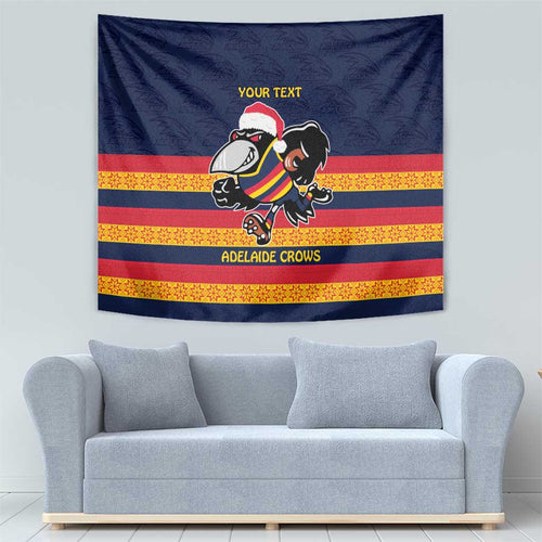 AFL Adelaide Christmas Personalised Tapestry with Crows Mascot