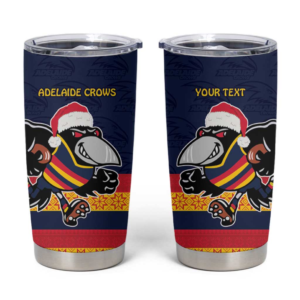 AFL Adelaide Christmas Personalised Tumbler Cup with Crows Mascot