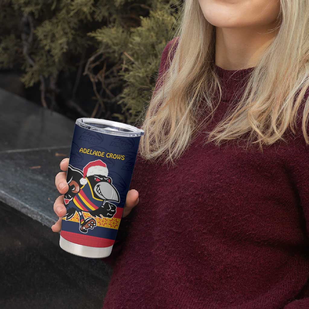 AFL Adelaide Christmas Personalised Tumbler Cup with Crows Mascot