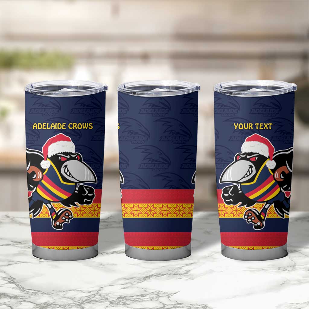 AFL Adelaide Christmas Personalised Tumbler Cup with Crows Mascot