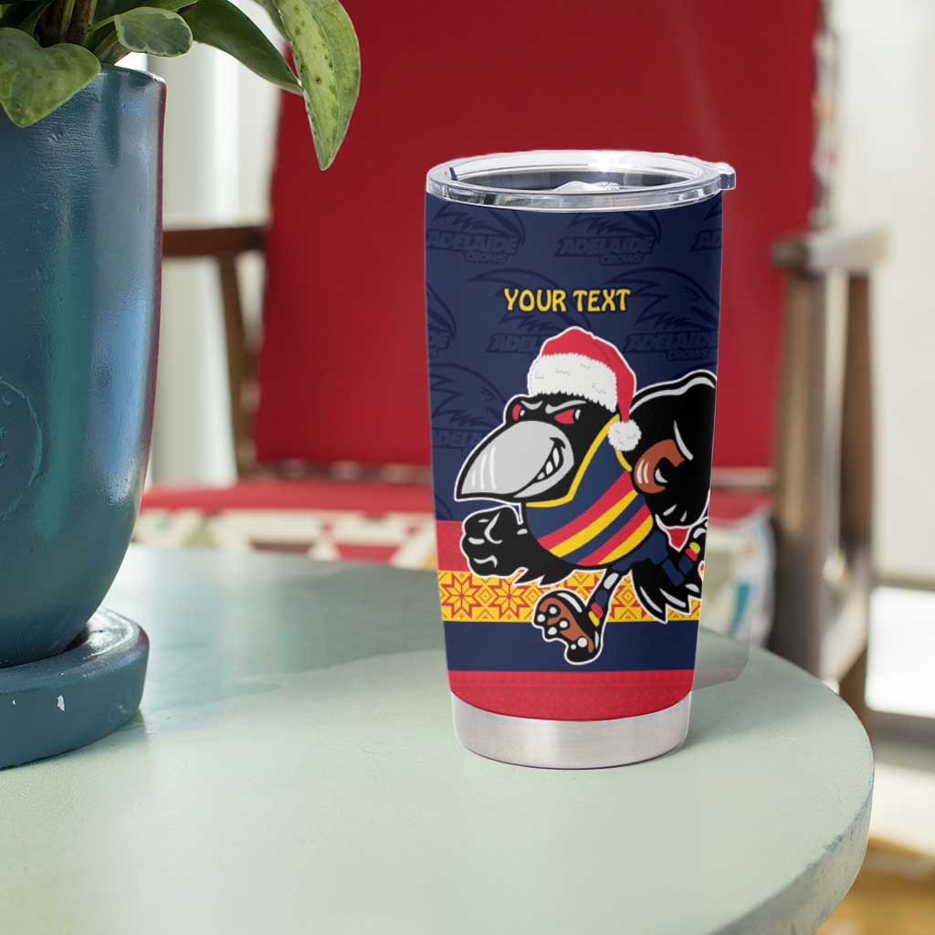 AFL Adelaide Christmas Personalised Tumbler Cup with Crows Mascot