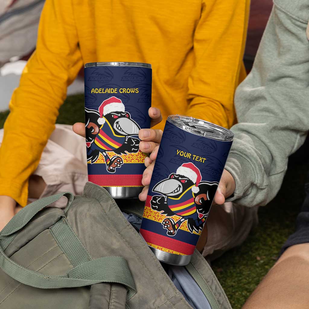 AFL Adelaide Christmas Personalised Tumbler Cup with Crows Mascot