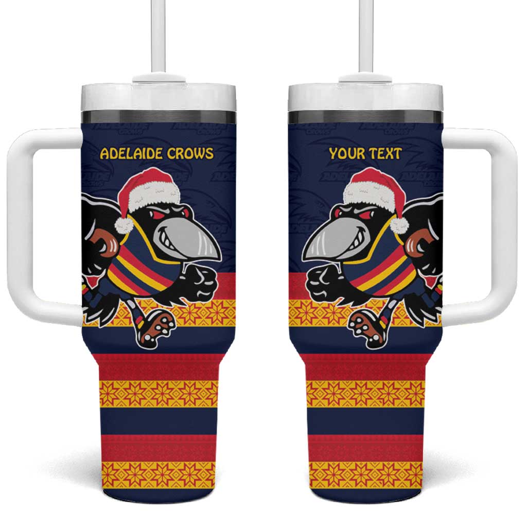 AFL Adelaide Christmas Personalised Tumbler With Handle with Crows Mascot