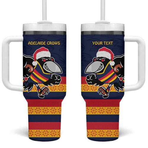 AFL Adelaide Christmas Personalised Tumbler With Handle with Crows Mascot