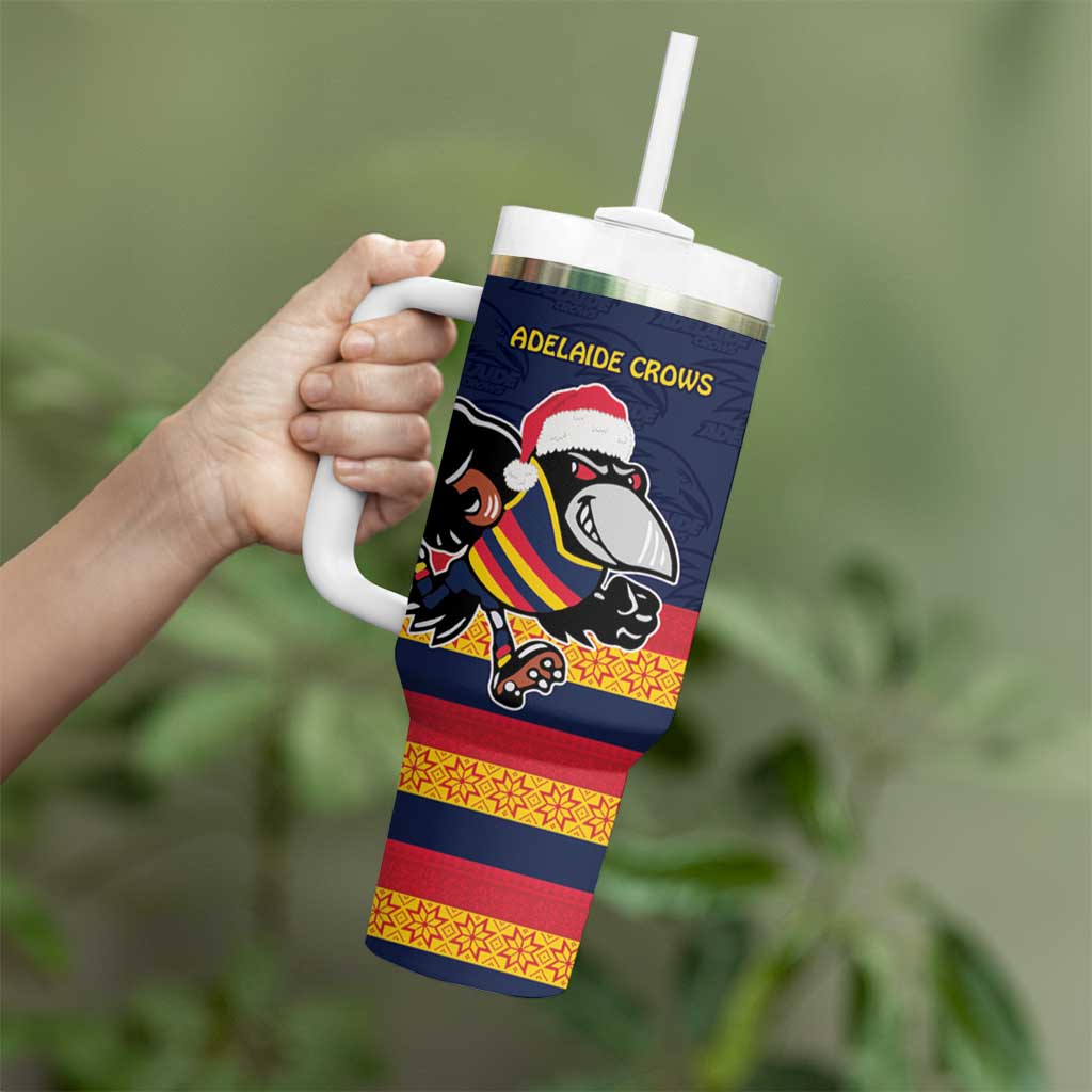 AFL Adelaide Christmas Personalised Tumbler With Handle with Crows Mascot