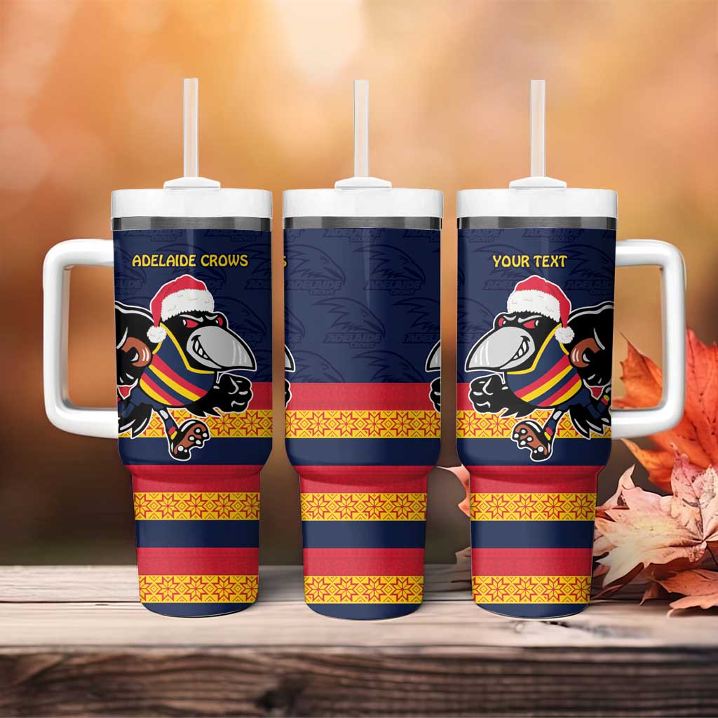 AFL Adelaide Christmas Personalised Tumbler With Handle with Crows Mascot