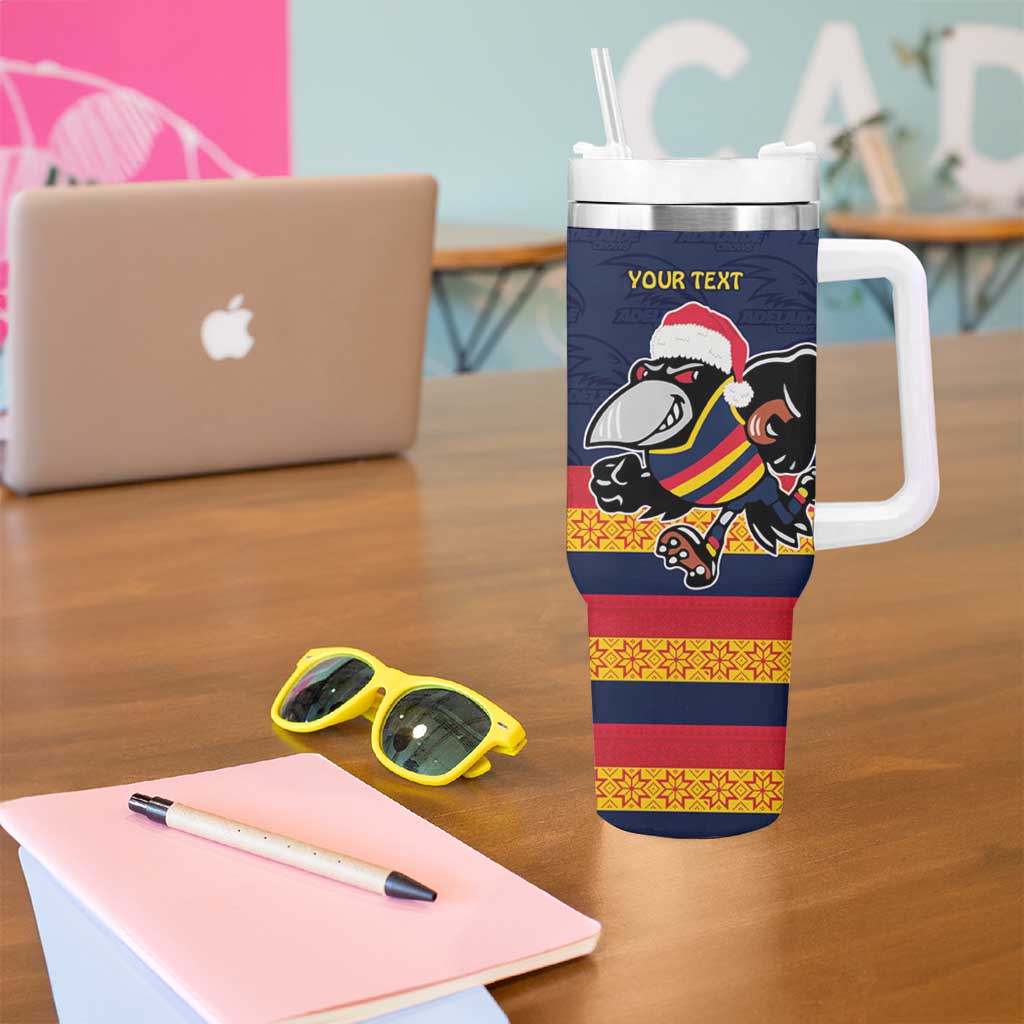 AFL Adelaide Christmas Personalised Tumbler With Handle with Crows Mascot
