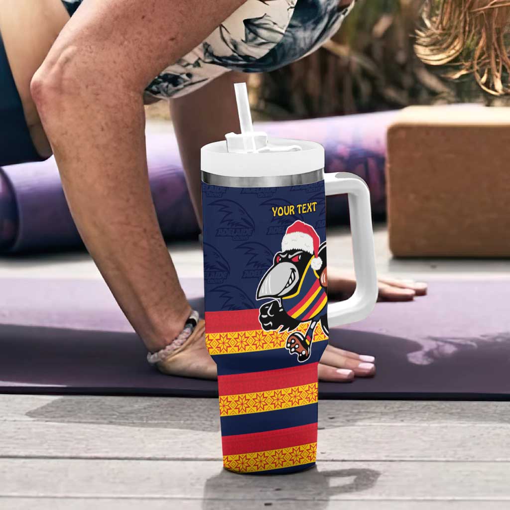 AFL Adelaide Christmas Personalised Tumbler With Handle with Crows Mascot