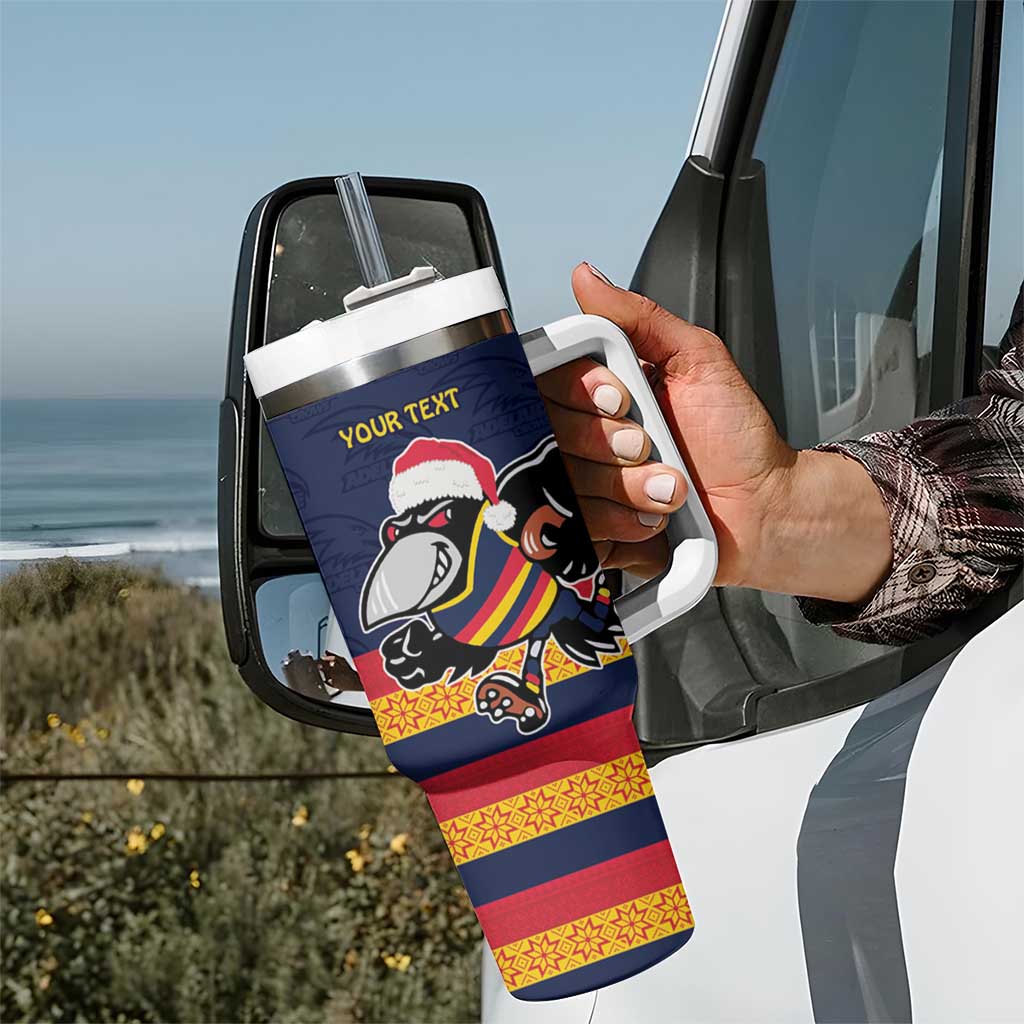 AFL Adelaide Christmas Personalised Tumbler With Handle with Crows Mascot