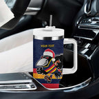 AFL Adelaide Christmas Personalised Tumbler With Handle with Crows Mascot