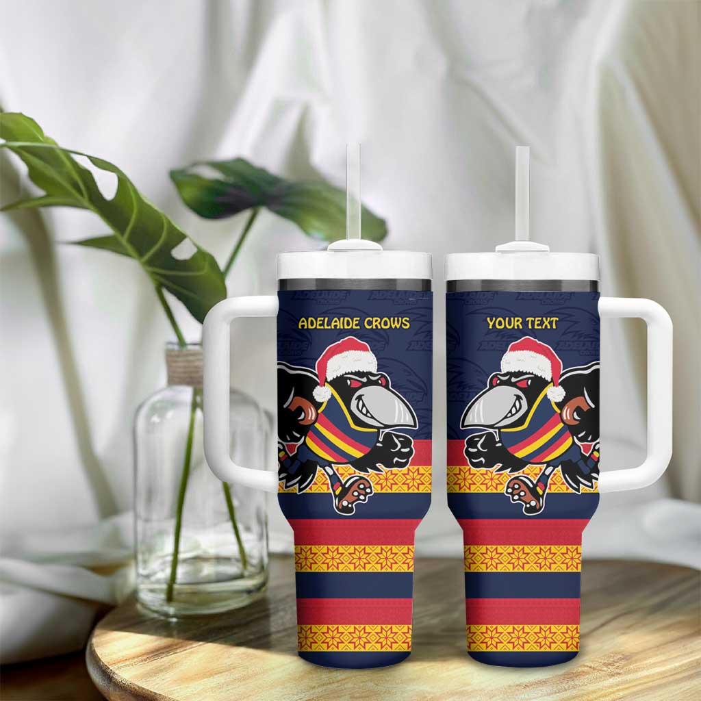 AFL Adelaide Christmas Personalised Tumbler With Handle with Crows Mascot