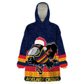 AFL Adelaide Christmas Personalised Wearable Blanket Hoodie with Crows Mascot