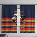 AFL Adelaide Christmas Personalised Window Curtain with Crows Mascot